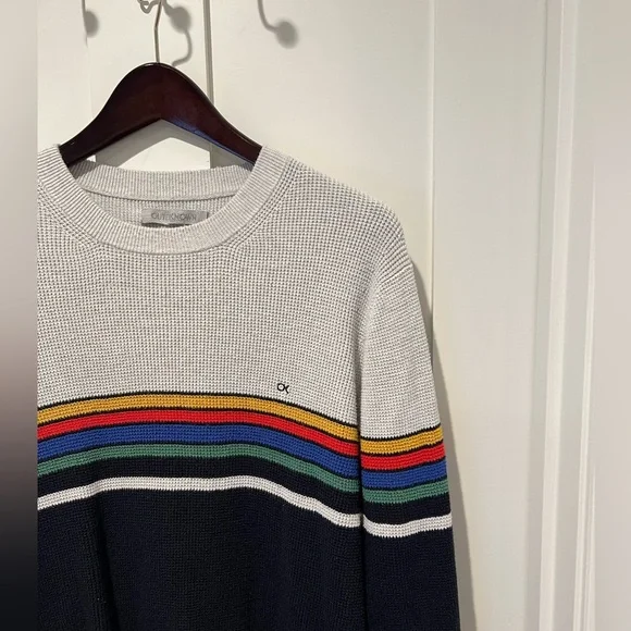 OUTERKNOWN  Nostalgic Sweater | Retro Rainbow- Men’s Large NWOT - Picture 3 of 5